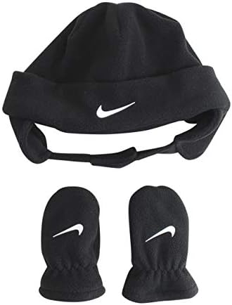 Nike Baby Boys Swoosh Fleece Cap Gloves Set