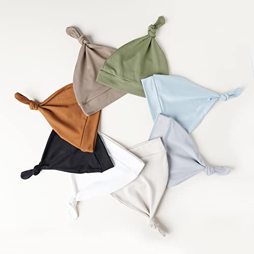 8-Piece Knot Beanie Hats for Newborns Soft Stretchy