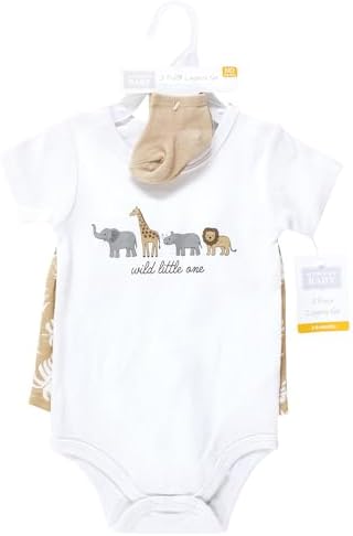 Hudson Baby Unisex Baby Bodysuit Short and Sock