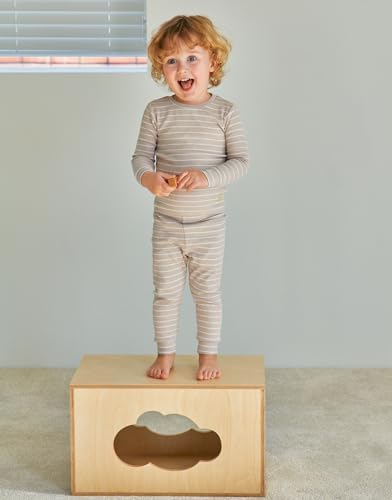 Moimoln 12M-8Y Ribbed Stripe Pajamas