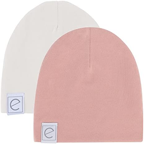 Charming 2-Pack Jersey Cotton Baby Beanie Set for 0-3 Months