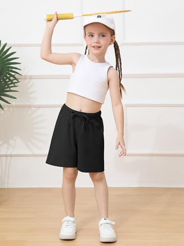 Ruisita 3-Pack Unisex Baby Toddler Cotton Shorts with Drawstring