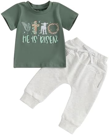 My First Easter Outfit Toddler Boy T-Shirt Pants Set