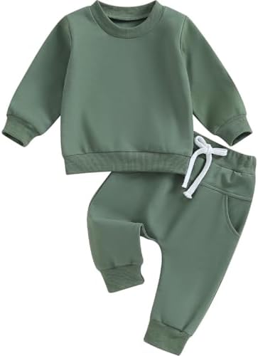 Tiacham Unisex Baby Clothes 2 Piece Sweatshirt Pant Set