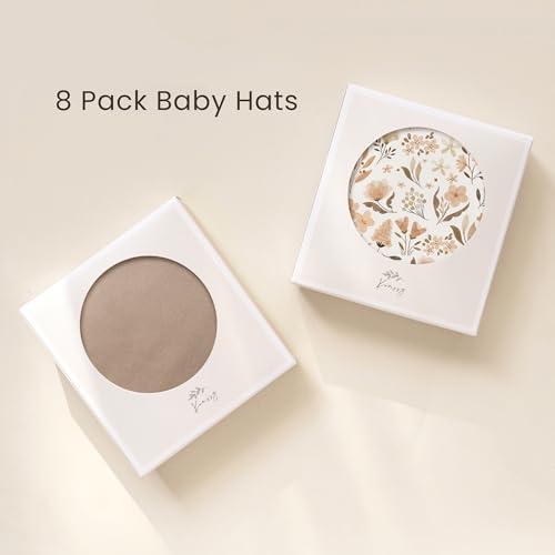 8-Piece Knot Beanie Hats for Newborns Soft Stretchy
