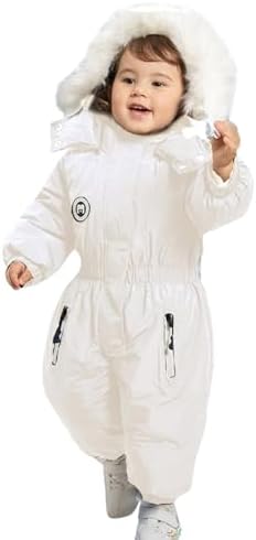 Kids 2-Piece Snowsuit with Hood and Snow Bib for Winter