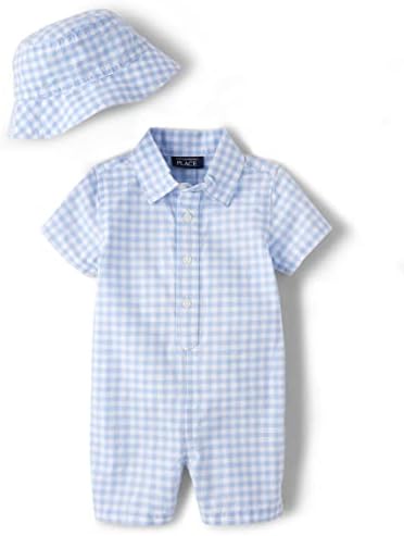 Add to Cart - The Childrens Place Baby Boys Romper and Hat Set