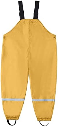 Kids Toddler Waterproof Rain Pants with Hood 8-9 Years
