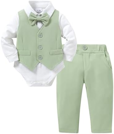 YALLET Baby Boys Formal Suit 0-24gentleman outfitSet
