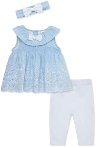 Little Me Baby Girls 3-Piece Tunic Pant Headband Set 3-24 Months