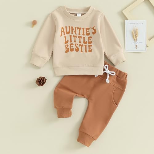Meiweileya Toddler Winter Outfit - Funny Letters Sweater Set