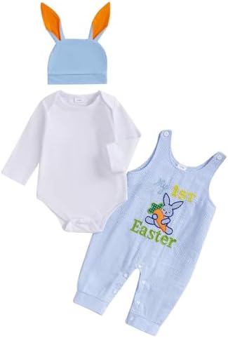 My First 4th of July Baby Boy Outfit Romper Plaid Overall Pants Set