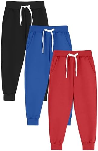 Resinta 3-Pack Toddler Boys Active Jogger Pants