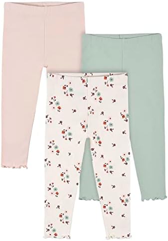 Gerber Baby Girls Toddler Multi-Pack Premium Leggings with Soft Breathable Cotton