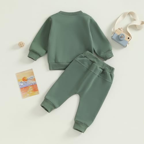 Tiacham Unisex Baby Clothes 2 Piece Sweatshirt Pant Set