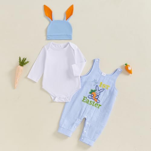 My First 4th of July Baby Boy Outfit Romper Plaid Overall Pants Set