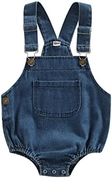 BULINGNA Baby Romper Denim Overalls Summer Comfort for Baby