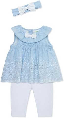 Little Me Baby Girls 3-Piece Tunic Pant Headband Set 3-24 Months