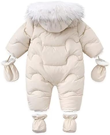 Baby Toddler Winter Thick Snowsuit with Hood and Gloves