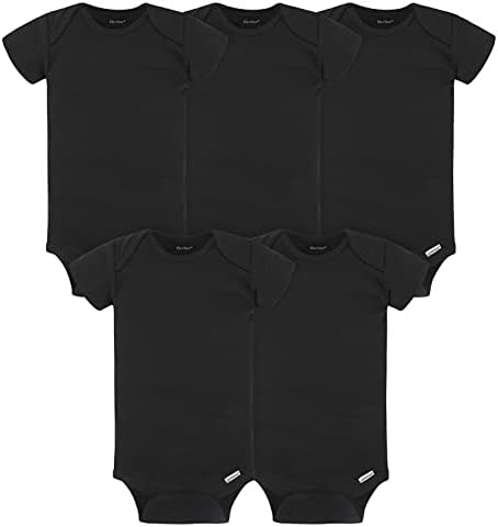 Perfect for Changing Ease Gerber Baby 5-Pack Solid Onesies Bodysuits