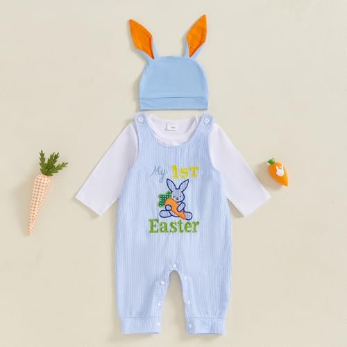 My First 4th of July Baby Boy Outfit Romper Plaid Overall Pants Set