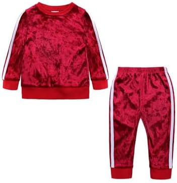 oftsaid boys velvet tracksuit toddler set