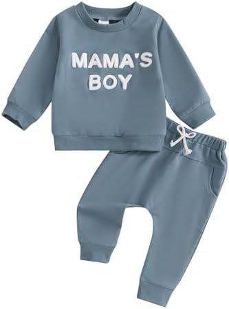 Cute Winter Outfit for Babies FallSpring Tee and Pants Set