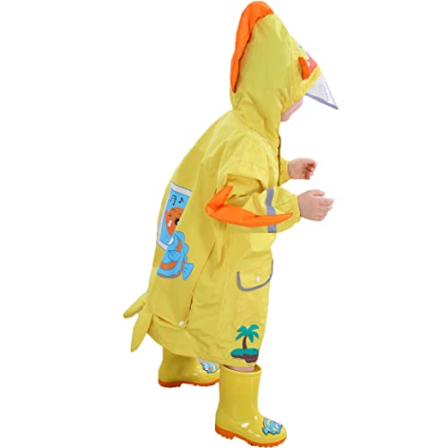 Fewlby Toddler Waterproof jackets for rain - Detachable hood with raglan sleeves