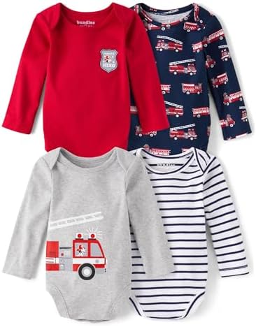 The Childrens Place Baby Boys Long Sleeve Bodysuit Multi Pack