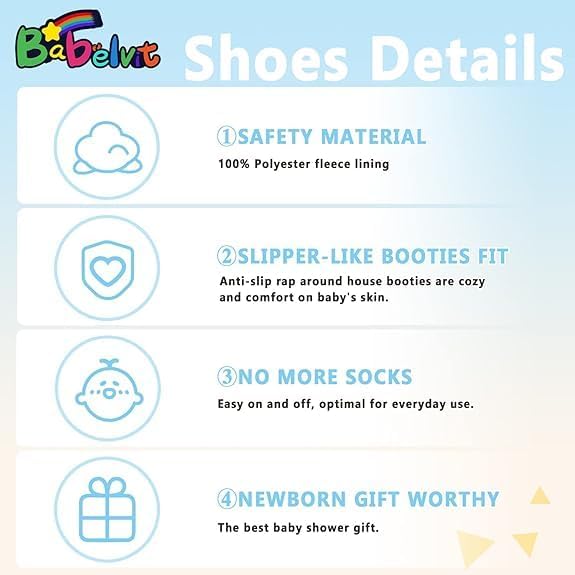 Babelvit Soft Fleece Booties for Babies