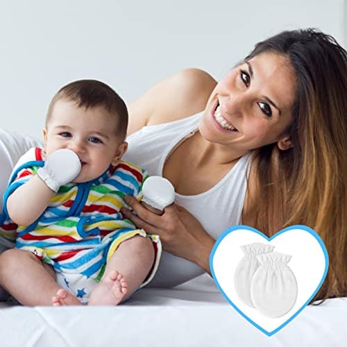 12-Pair 100 Cotton No Scratching Mitten Set for Babies