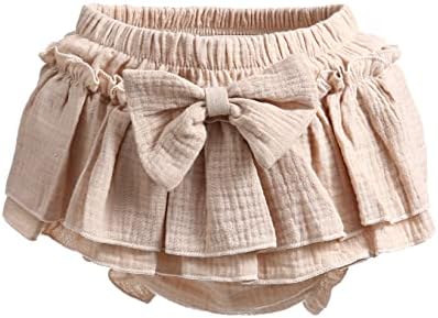 Newborn Girl Cotton Skirt Set with Built-in Shorts