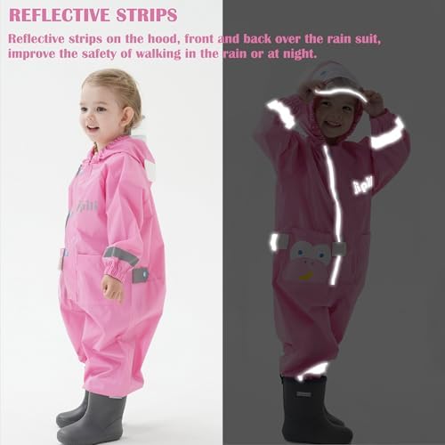 Fewlby Kids Toddler One-Piece Rain Jacket