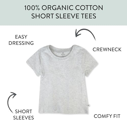 HonestBaby Unisex-Baby 5-Pack Short Sleeve T-Shirts