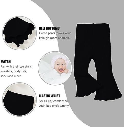 SOBOWO Baby Girl Flare Pants 3-Pack Toddler Set