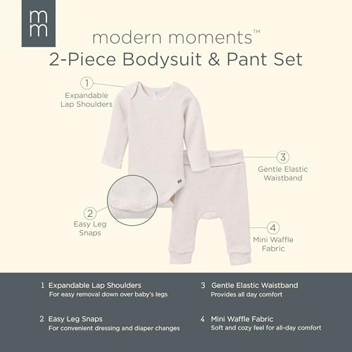 Modern Moments Gerber Baby Long Sleeve bodysuit and pant set
