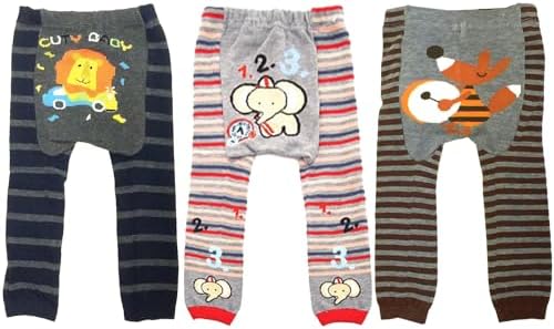 Sorted Baby and Toddler Animal Leggings Set of 3