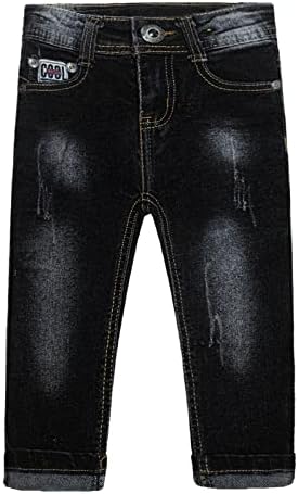 KIDSCOOL SPACE Baby Jeans Stone Washed Denim with Embroidery