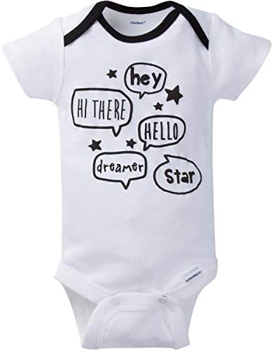 8-Pack of Gerber Baby Onesies with Soft Cotton Easy Snap Closure