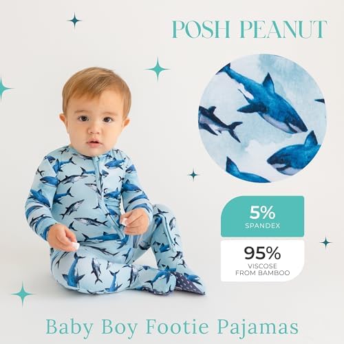 Posh Peanut Baby Boy Pajamas Bamboo Soft Comfortable