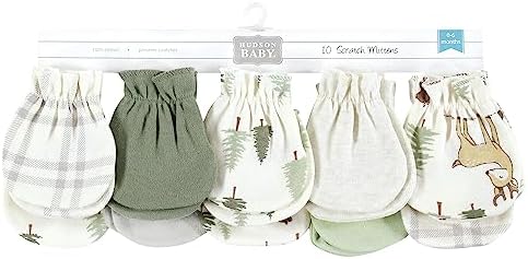 Hudson Baby Unisex Cotton Scratch Mittens