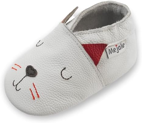 Mejale Baby Moccasins - Soft Leather Slip-On Walkers with Butterfly Design