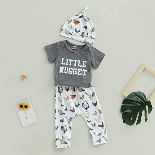 SAYOO Newborn Country Western Romper Pants Set