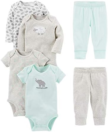 Simple Joys by Carters Unisex-Baby 6-Piece Bodysuits and Pants Set
