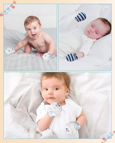 RATIVE No Scratch Mittens Caps for Newborn Boys