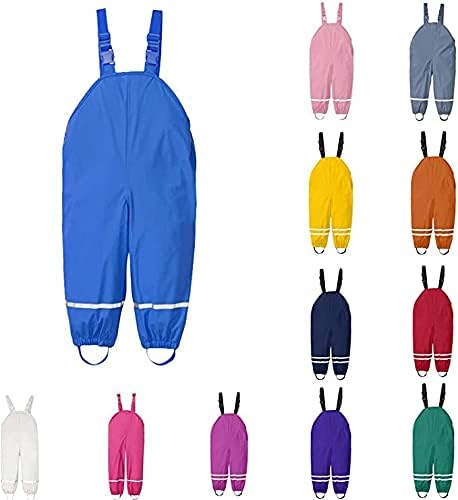 Kids Waterproof Suspender Rain Pants Toddler