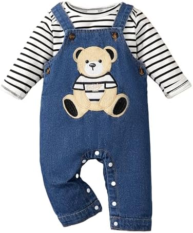 Unique Stripe Animal Romper for Newborn Boy