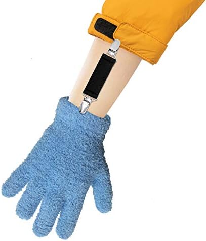 American Trends Elastic Mitten Clips - Stainless Steel Gloves for Kids