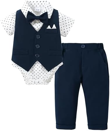 YALLET 4-Piece Baby Boys Outfits