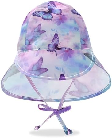 J JOYSAY Baby Toddler Purple Spider sun hat UPF 50